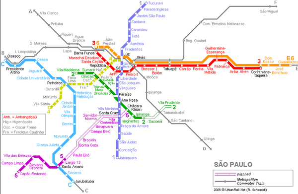 mapa de metrô