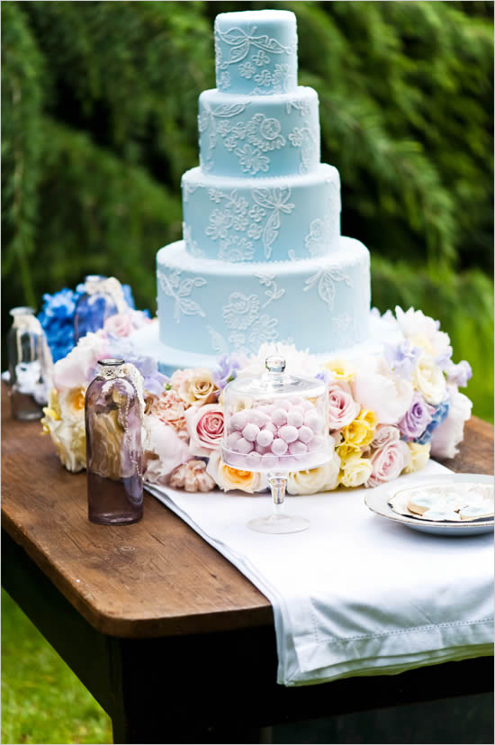 detalhe do bolo de casamento